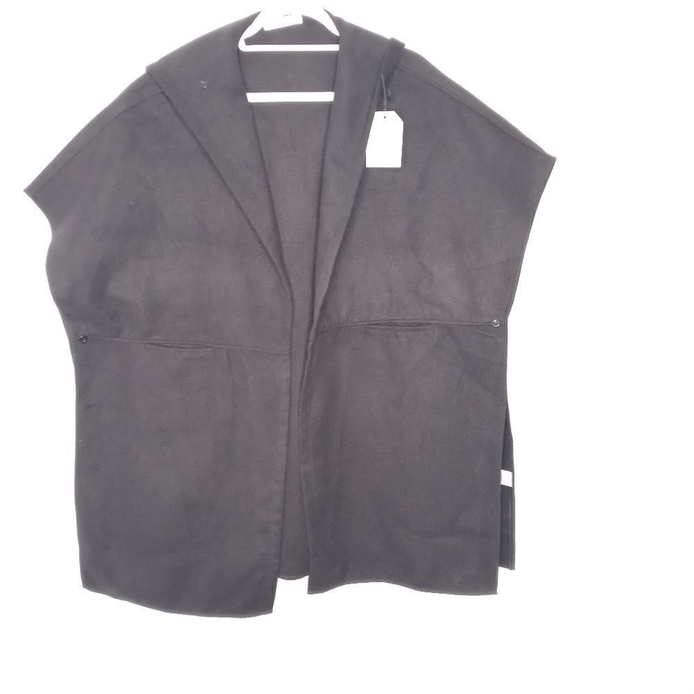 Cellabie black hooded poncho sweater size 2XL